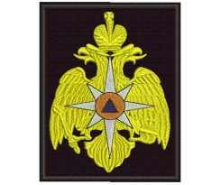Вышитая нашивка (шеврон) с гербом МЧС России